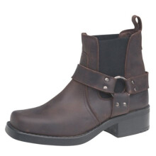 Mens Gringos Harley Leather Pull On Western Harness Cowboy Biker Boots Brown Size 10 UK