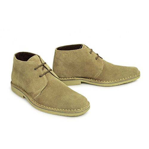 real suede biege 2 eye sharp toe desert boot size 10 1