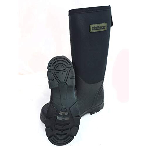 Bison NEOPRENE WELLINGTON MUCK BOOT BLACK SIZE 9