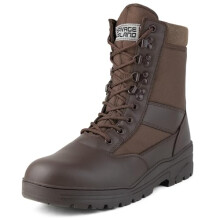 Savage Island Brown Army Leather Combat Patrol Boots Cadets Military Security, UK 12