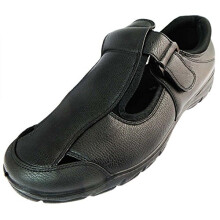 Dr Keller Size 10 Men's Justin Synthetic Strapped Sandals Black