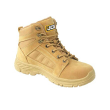JCB Mens Loadall Honey Leather Steel Toe Cap Midsole Classic Safety Work Boots