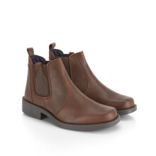 Catesby Houlton Premium Leather Mens Boots Comfort Padded Lightweight Durable Chelsea Boots for Men, Brown, UK 8