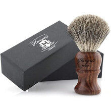 Shaving Brush - Pure Grade - Black Badger Shaving Brush - Wooden Shaving Brush - for Luxurious Lather - Shaving Cream Brush - Long Lasting - No