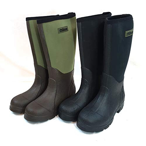 Bison NEOPRENE WELLINGTON MUCK BOOT BLACK SIZE 6 1
