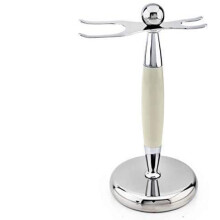 New Razor & Brush Shaving Stand || Stainless Steel & Resin - Ivory Collection Essential for Any Shaving Collection - Great as a for Any Shaving