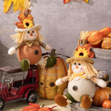 Harvest Season Doll Handmade Sitting Doll Autumn Harvest Home and Room Table Decorations