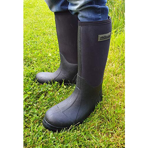 Bison NEOPRENE WELLINGTON MUCK BOOT BLACK SIZE 6 2