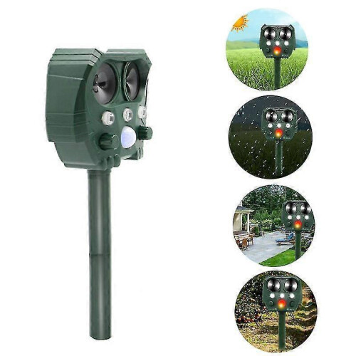 Ultrasonic Animal Repellent Solar Powered Waterproof Animal Repeller