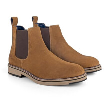Catesby Sweeney Premium Suede Mens Boots Lightweight Durable Dealer Boots For Men, Cognac, UK 7