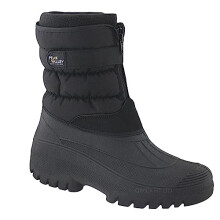 PEAK VALLEY MENS MUCKER YARD WATERPROOF WINTER SNOW ZIP BOOTS WELLIES RAIN THERMAL FUR LINED MUD FARM YARD (BLACK, uk_footwear_size_system, adult,