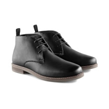Silver Street London Redhill Ful Grain Leather Mens Boots Extra Padded Smart Casual Chukka Boots, Black, UK 9