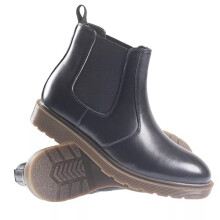 MENS CASUAL DEALER BOOTS CHELSEA PULL ON ANKLE FASHION WORK HIKING FARMERS CUSHIONED CHUKKA SMART SHOES (BLACK, UK Footwear Size System, Adult, Men,