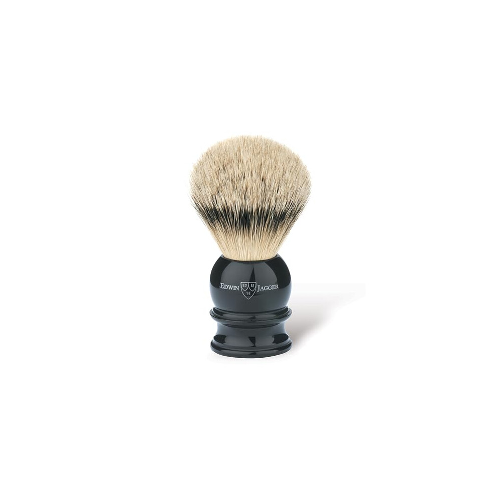 Edwin Jagger Silvertip Badger Ebony Shaving Brush Medium 1Ej466