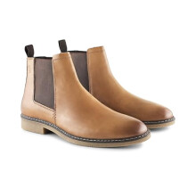 Silver Street London Pimlico Premium Leather Mens Boots Lightweight Durable Smart Casual Chelsea Boots for Men. Tan, UK 9