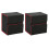 Tabletop Game Portable Storage Box, Card Protector, Large Capacity Storage Box Black+Orange 1