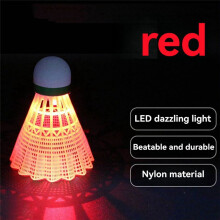 4Pcs Luminous Badminton Balls LED Foamed Plastic Sport Badminton Light- Shuttlecocks Badminton Set