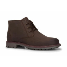 Hoggs of Fife CLAYTON CHUKKA BOOT DARK BROWN - Full-grain waxy leather uppers, Breathable, removable, cushioned insoles