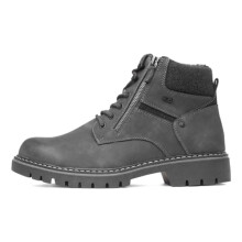 Relife Jay Mens Grey Wide Fit Lace Up Ankle Boot - Size 9 - Grey