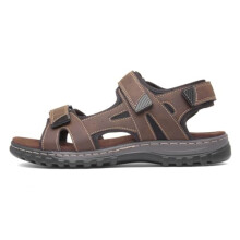 Hobos Mens Brown Sport Triple Easy Fasten Sandal - Size 8 UK - Brown
