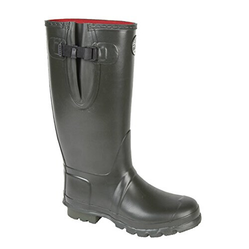 Neoprene Lined Wide Fitting Dark Olive Green Wellies (10)