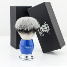 Haryali London, Mens Shaving Brush – Silver Tip Badger Hair Shaving Brush for Men, Wet Shaving Cream Brush, Sustainable Beard Shave Brush with Resin