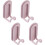 Pack of 4 Adhesive Decorative Wall Hooks Pink 1