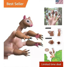 Squirrel Finger Puppet Tiny Hands Theater Prop, Funny Gag Gift for White Elep...