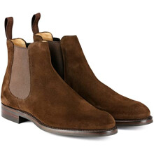 THE CHARLIE “CHELSEA” CHELSEA BOOT IN CINNAMON CALF SUEDE WITH DOUBLE DAINITE SOLE - F Standard width - Size 10