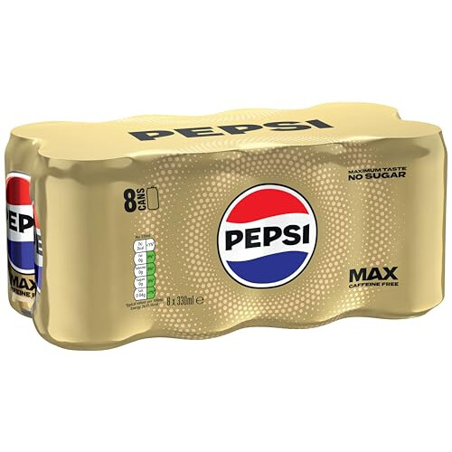 Pepsi Pepsi Max No Caffeine & No Sugar Soft Drinks, 8 x 330ml 2