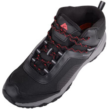 ABSOLUTE FOOTWEAR Mens Leather Chunky Flexible Insole Lace Up Ankle Support Hiking Boots - Black - UK 10 / US 11