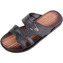 Mens Gents Adults Slip On Open Toe Buckle Sliders Sandals - Black - UK 7 - EU 41