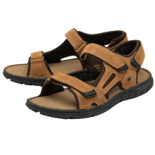 DUNLOP Mens Trekking Walking Sandals - Tan - UK 12