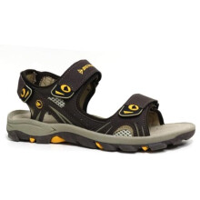 DUNLOP New Men's Sports Beach Trekking Walking Hiking Hook & Loop Summer Sandals Sizes 7-12 (Brown Yell, UK Footwear Size System, Adult, Men, Numeric,