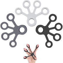 Set of 3 Resistance Band Grips Hand Tension Hand Extender Exerciser Bodybuilding Silicone Fingers