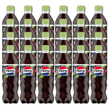 Pepsii MAX Lime SUGAR FREE Cola Flavoured Fizzy Soft Drink Maximum Taste and Low in Calories with Sweetners 500ml Bottle Suitable for Vegan Recyclable
