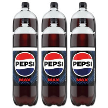 Pepsii MAX SUGAR FREE Cola Flavoured Fizzy Soft Drink Maximum Taste and Low in Calories with Sweetners 2L Bottle Suitable for Vegan Recyclable (Pack
