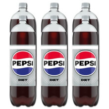 Pepsii Diet SUGAR FREE Cola Flavoured Fizzy Soft Drink Low in Calories with Sweetners 2L Bottle Suitable for Vegetarian Recyclable (Pack of 6)