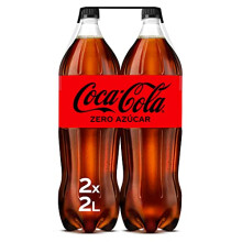 Refresco de Cola Coca Cola Zero Pack 2 Botellas 2 l