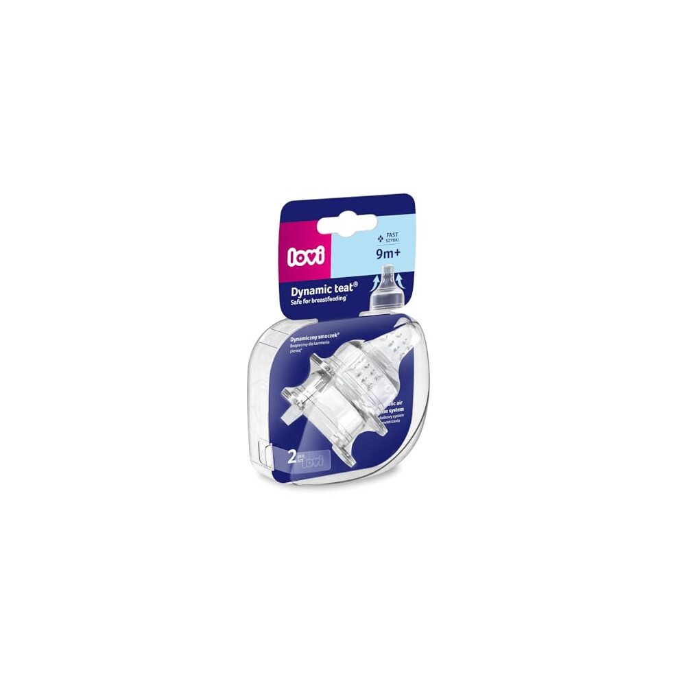 Lovi 2X Anti-Colic Silicone Feeding Teat | 9M+ | Super Air Vent System | Soft Dynamic Tip | Supports Sucking Reflux In Newborns | Medically Tested