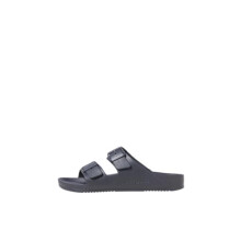 JACK & JONES Mens Sandal Double Buckle Adjustable Strap Open Toe Slides for Men - Summer, Beach, Hiking, walking, Anthracite Colour, Size- 8 UK