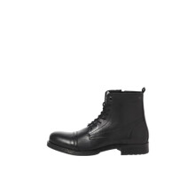 JACK & JONES Mens Jfwshaun Sn Leather Lace-up Ankle Boots, Charcoal, 10.5 UK