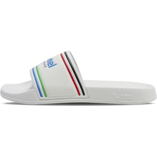 Hummel hummel Pool Slide Adult Size, White multi-coloured, 8 UK