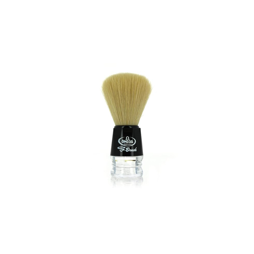 Photos - Beard & Moustache Care Omega S-Brush Synthetic Shaving Brush Black 10019 by S10019