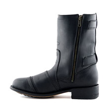 Grinders Route 66 Black Mens Leather Boot Cowboy Western Zipped Pointed Boots (UK 12 / EU 46)