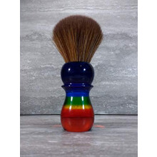 Yaqi 26mm Rainbow Brown Synthetic Hair Shaving Brush R1821