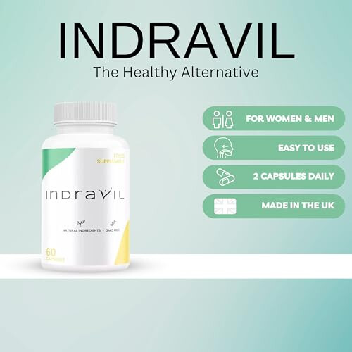 Indravil Capsules, Weight Management, 60 Capsules, [1 Bottle] 1