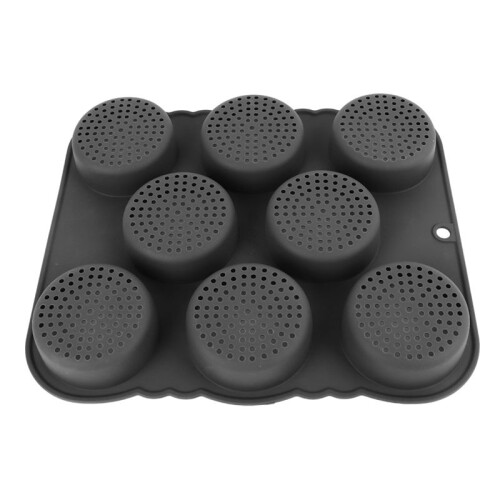 Hamburger Bun Mold Silicone 8 Cavity Easy Release Hamburger Bun Mold Pan Kitchen Tools 1