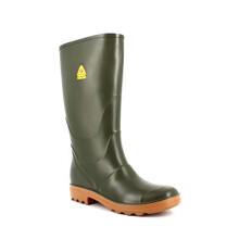 NORA Unisex Adults Country Work Boots, Professional Wellington boot for agriculture and forestry, Green, 10.5 UK (45 EU)