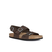 Geox Mens U Ghita Sandals, Dk Coffee, 11 UK